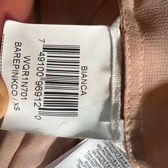 BCBG Maxazria Bianca Sequins Bare Pink Flowy Tunic Top Size XS - Picture 9 of 10